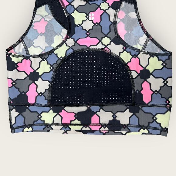 Sweaty Betty Athletic Crop Tank Top | Small | Geometric Print | Yoga Athleisure - Picture 8 of 9